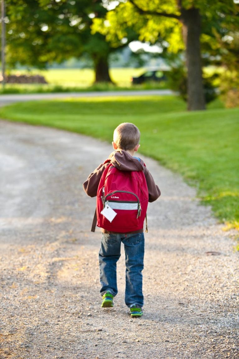 Child going to school