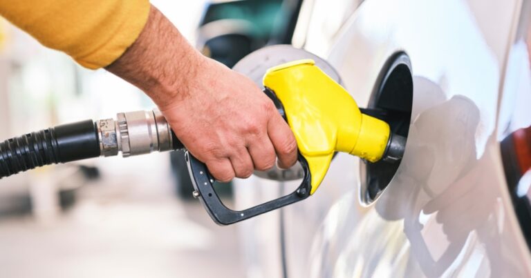 A person pumping petrol at the station
