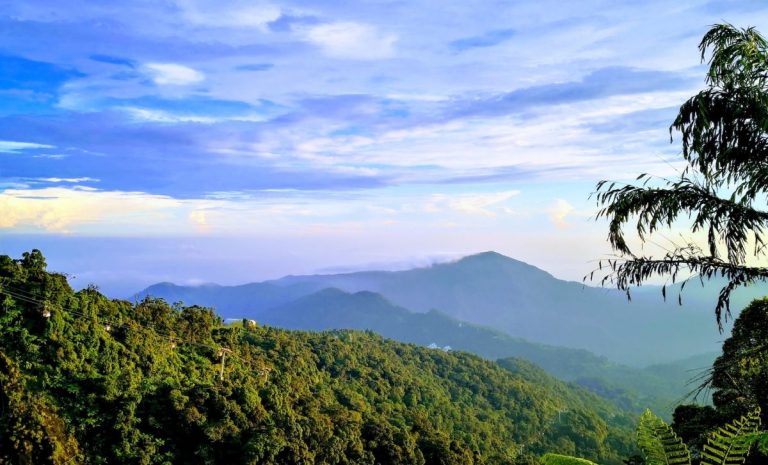 A scene of the mountain range in Pahang.