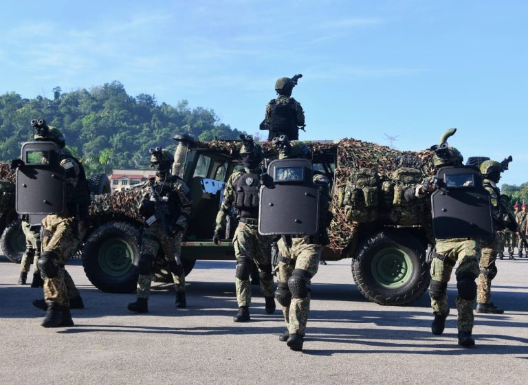Malaysian Armed Forces personnel in action.