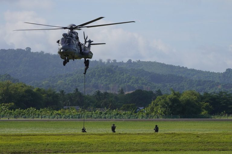 Soldiers in action during LIMA 2023.