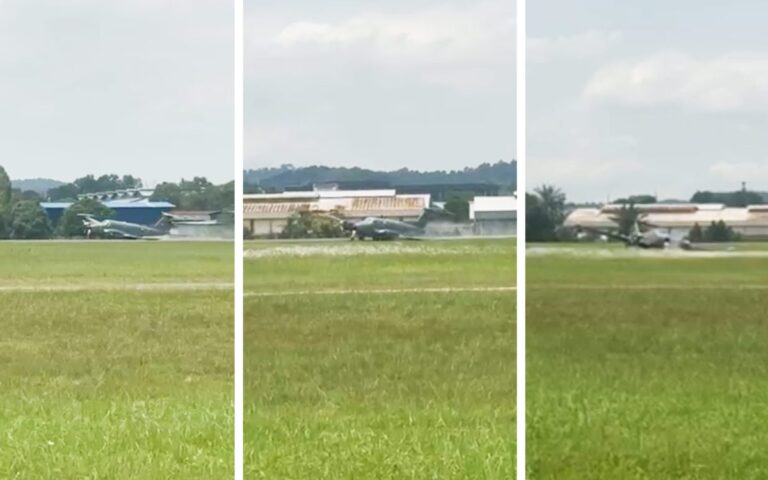 Beechcraft Super King Air makes emergency landing at RMAF Subang Airbase