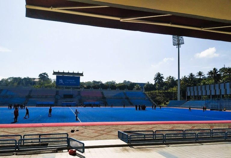 The iconic Tun Razak Hockey Stadium in Kuala Lumpur.