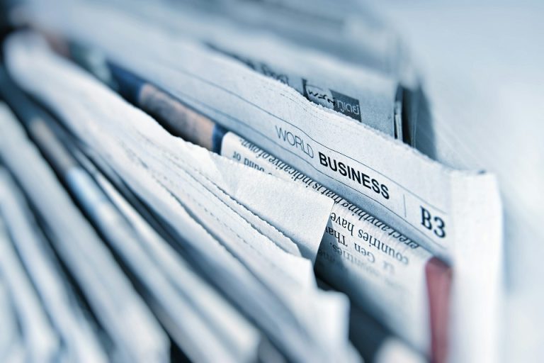 Stack of newspapers