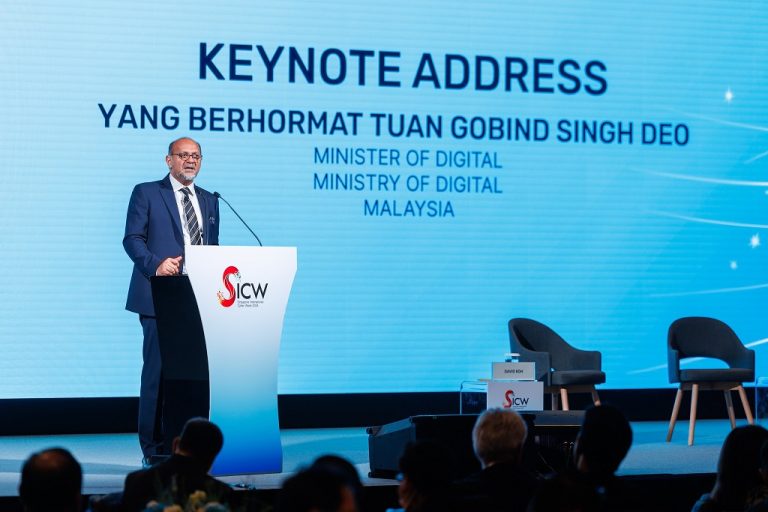 Gobind Singh Deo at the Singapore International Cyber Week 2024 on October 14, 2024.