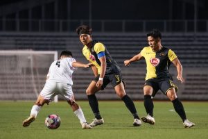 Kaya FC players in action in a league match in the Phillipines.