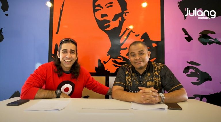 Haresh Deol and Rizal Hashim on an episode of Julang podcast.