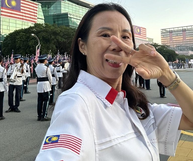 Olympian Yuan Yufang at the Merdeka celebration in Putrajaya in 2023.