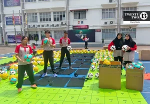 SMK Bukit Tinggi played host to a unique celebration of sport and community when GreenBay constructed Malaysia’s ‘Biggest Floor Mural Made of Sporting Goods’ on the school’s grounds, involving students and donating the items to 10 Klang schools.