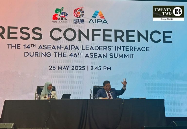 The press conference of the 14th Asean-AIPA leaders' interface at the KL Convention Centre on May 26, 2025.