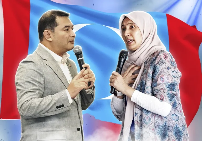 An image of Rafizi Ramli (left) and Nurul Izzah Anwar.