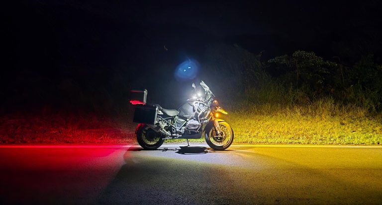 Dr M. Narendran's motorcycle.