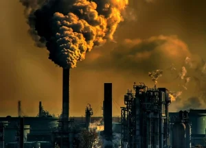 Smoke from a factory.