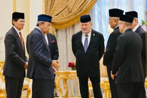 Sultan of Selangor, Sultan Sharafuddin Idris Shah joins other members of the Royal families at Istana Negara on July 16, 2025.
