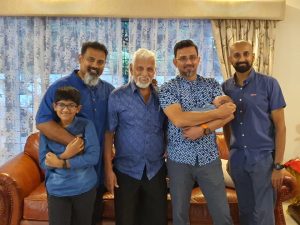 Hector Durairatnam (second from left) with his sons (from left), Alvin, Navin, and Reuben – and grandchildren, Lucas and Shane.