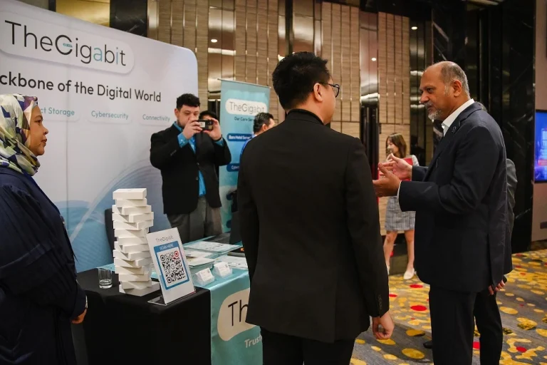 Digital Minister Gobind Singh Deo visiting a booth at the Cloudtech and Data Centre Conference 2.0 in Pullman Hotel, Kuala Lumpur on Aug 6, 2025.
