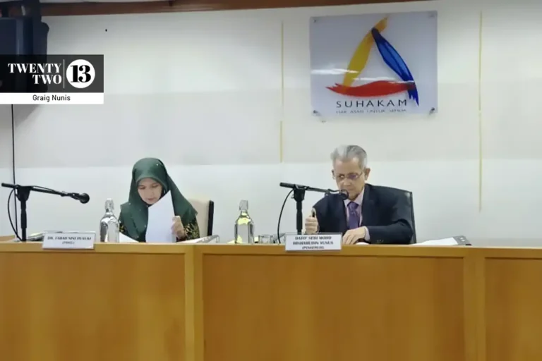 Suhakam's panel at the inquiry on Aug 6, 2025.