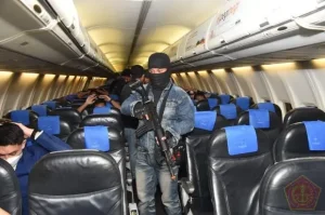 Tentara Nasional Indonesia personnel in action during a counter-terrorism training.