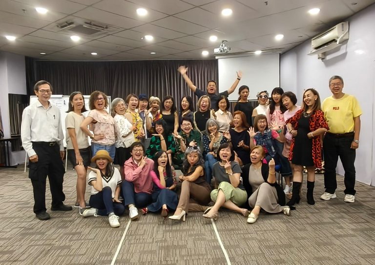 Seniors at SWET Subang Jaya after enjoying a catwalk training session on Sept 30, 2025.