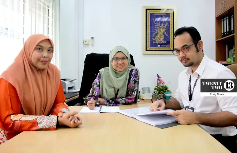 Nor Anida Nawawi (left), Fatimang Ladola (centre), and Mohamed Afiq Mohamed Fauzi provide emotional, social, and practical support to patients and families facing the challenges of illness, injury, or long-term care.