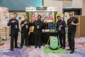 The team from SMK Khir Johari, Kedah in front of their exhibition booth during the Toyota Eco Youth programme on Oct 29, 2025.