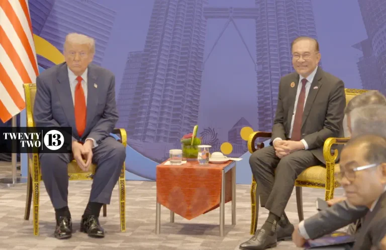 US President Donald Trump (left) seated with Malaysia Prime Minister Datuk Seri Anwar Ibrahim at the 47th Asean Summit on Oct 26, 2025 in Kuala Lumpur.