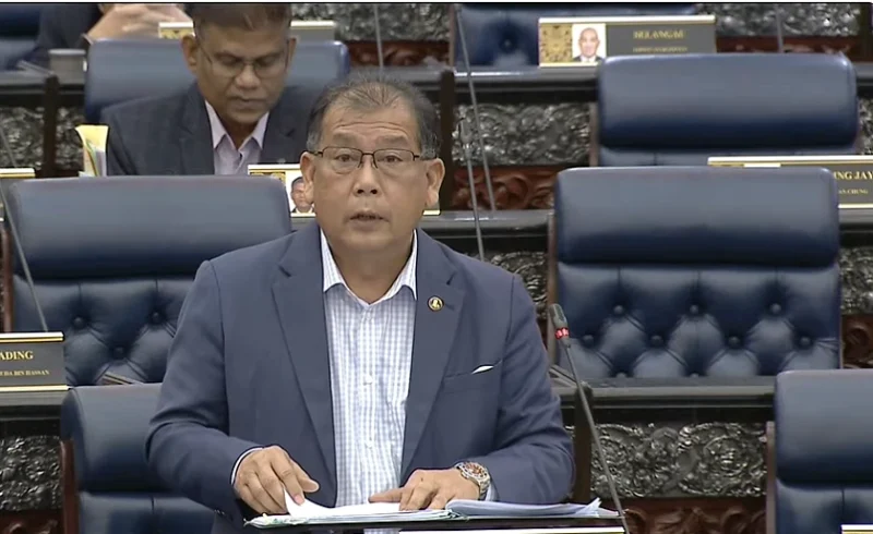 Deputy Digital Minister Datuk Wilson Ugak Kumbong in the Dewan Rakyat on Nov 12, 2025.