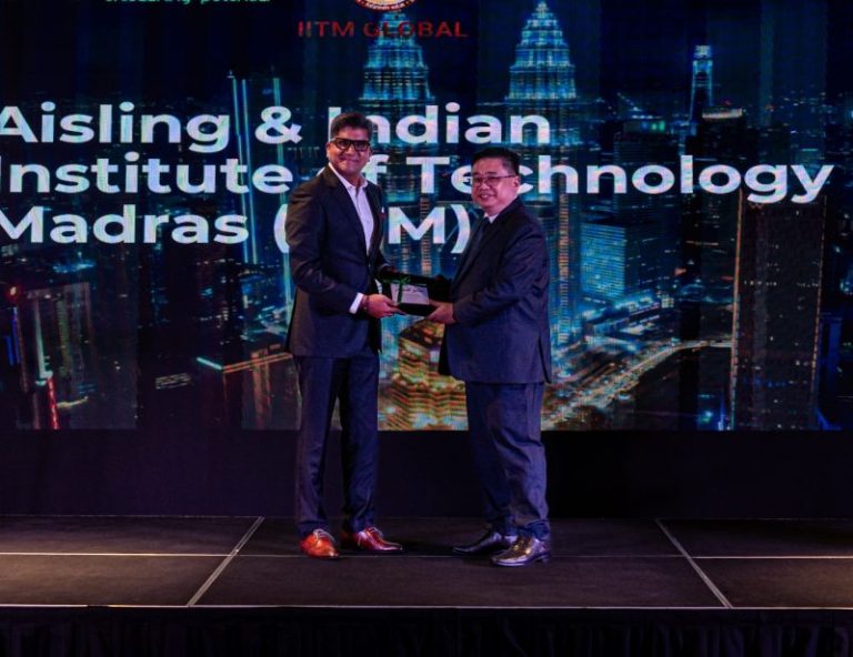 Digital Ministry secretary general Fabian Bigar (right) sharing the stage with a representative from a company during an event on Jan 21, 2026.