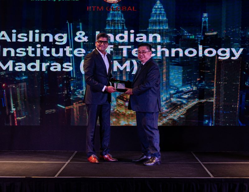 Digital Ministry secretary general Fabian Bigar (right) sharing the stage with a representative from a company during an event on Jan 21, 2026.