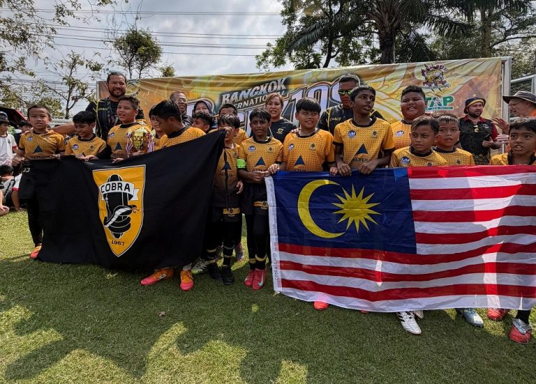 The Under-10 Cobrats team after winning the Bangkok International Rugby 10s tournament on Feb 15, 2026.