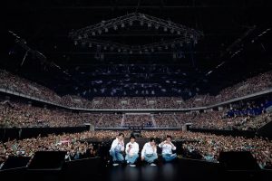 Members of South Korean pop band Day6 on the stage at the Axiata Arena Stadium in Bukit Jalil, Kuala Lumpur on Jan 31, 2026.