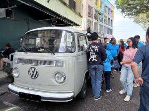 A Kombi that was used in the Ride for Hope on Feb 8, 2026 in Puchong.
