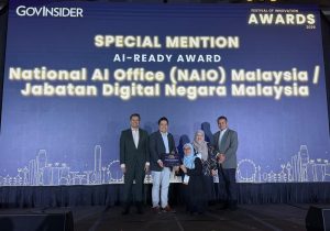 Representatives from NAIO and JDN at the GovInsider Future of Innovation Awards in Singapore in March 2026.