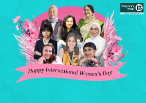 A poster featuring women interviewed by Twentytwo13 in conjunction with International Women's Day 2026