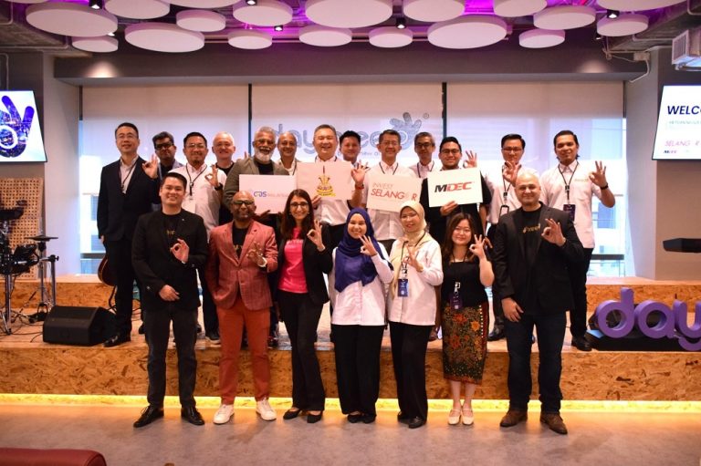 Daythree leaders join MDEC and Selangor state government representatives at the former's office in March.