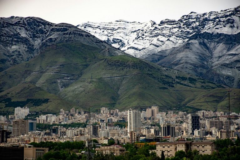 A view of Tehran from afar.
