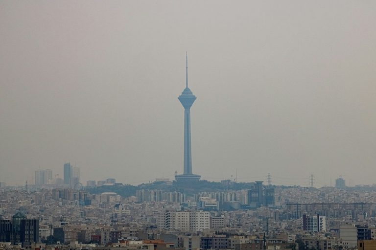View of Milad Tower in Tehran, Iran.