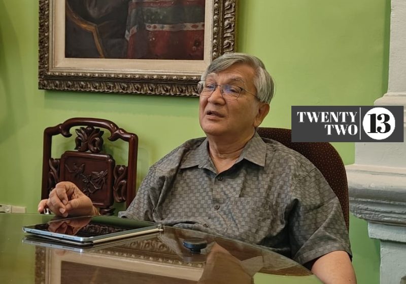 Tan Sri Ariff Yusof speaking to Twentytwo13 at his office, Cheang & Ariff in Kuala Lumpur.