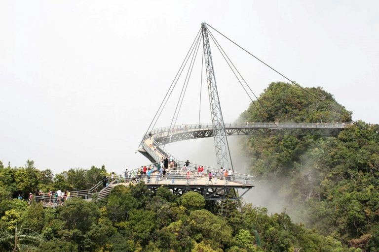 Visitors seen on the Langkawi Sky Bridge.