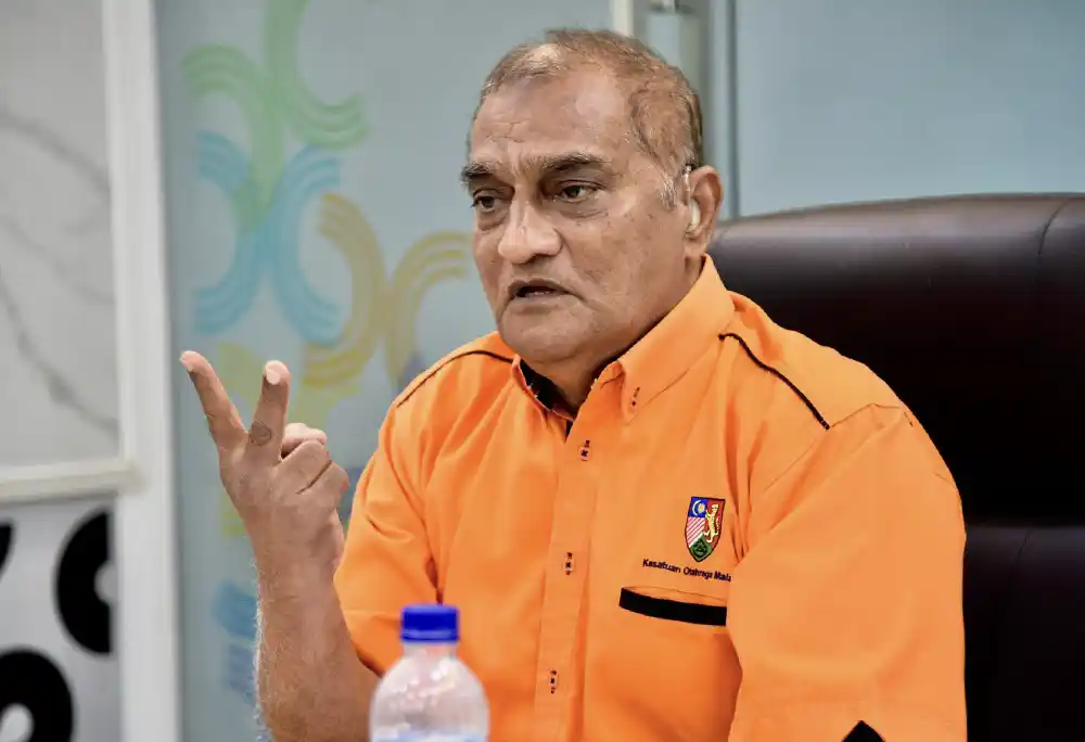 Malaysia Athletics president Datuk Karim Ibrahim during a meeting in March 2026.
