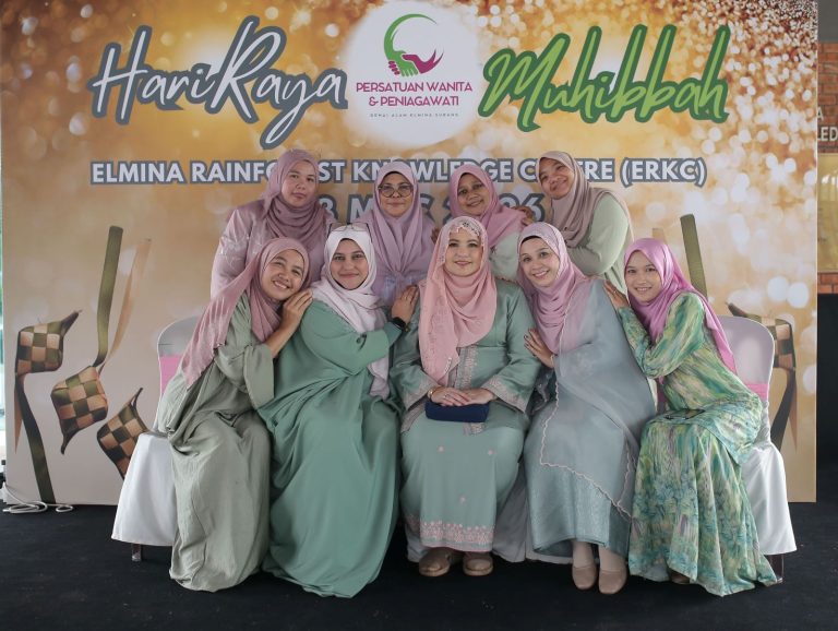 Rozita Ayu Zulkifli (seated in the middle) and her team during a recent Hari Raya event in March 2026.