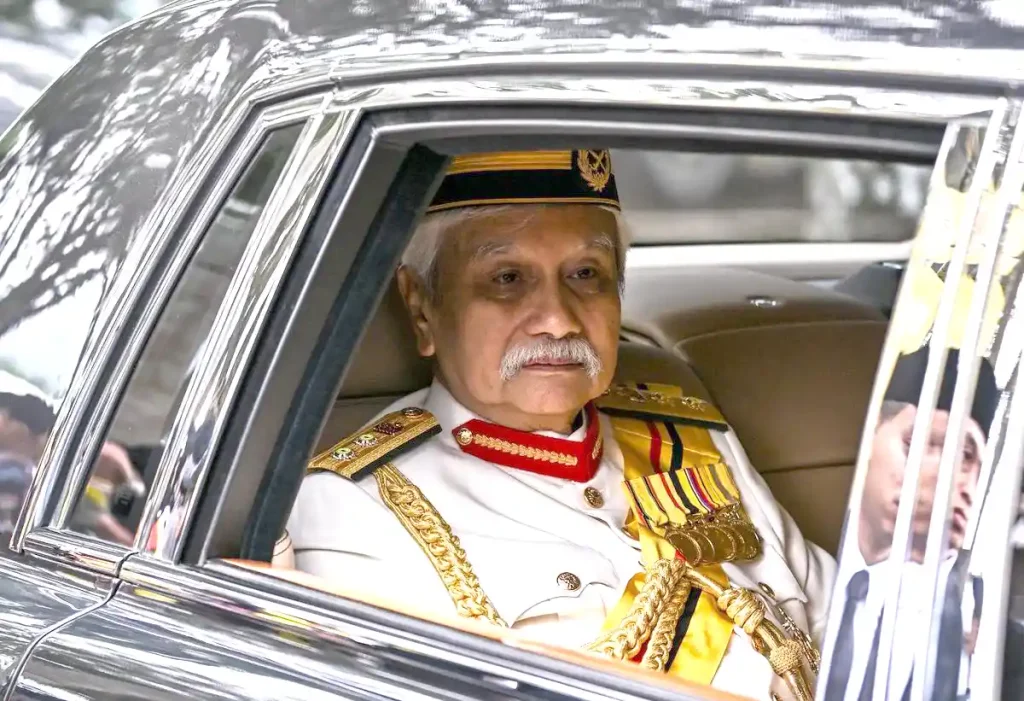 Yang di-Pertuan Besar of Negeri Sembilan Tuanku Muhriz Tuanku Munawir in his car.