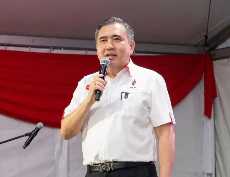 DAP Secretary General Anthony Loke speaking at Pakatan Harapan's Ceramah Perdana in Stadium Tuanku Abdul Rahman, in Paroi, Negeri Sembilan on May 6, 2026.
