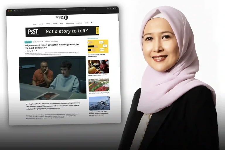 An image of Twentytwo13's columinst Eliza Mohamed and her winning article.