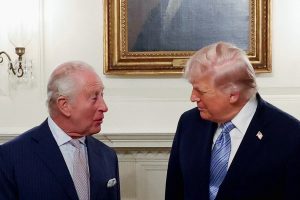 King Charles III and US President Donald Trump at the White House in Washington DC, on day one of the state visit to the US. Picture date: Monday April 27, 2026. Image: The Royal Family Facebook.