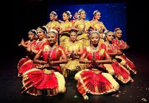 A group of Indian classical dancers