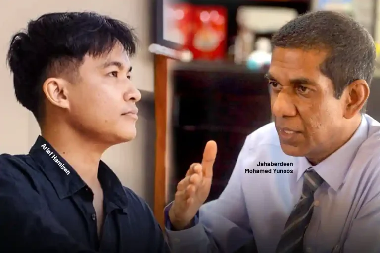 C4's Arief Hamizan (left) and senior lawyer Datuk Seri Dr Jahaberdeen Mohamed Yunoos.