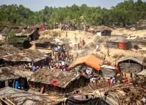 An image of Rohingya people at Cox Bazaar, in Bangladesh. Image: Samsul Said.