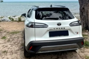 A Toyota Yaris Cross HEV parked at Port Dickson.