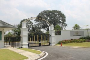 Main gate of Istana Hinggap in Seremban.